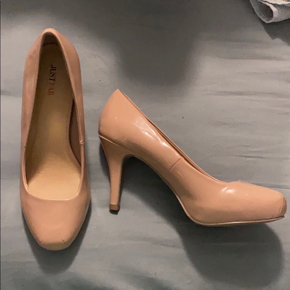 New Never Warn Just Fab Joanne Nude Heels